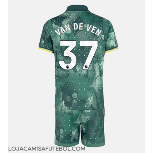 Camisa de Futebol Tottenham Hotspur Micky van de Ven #37 Equipamento Alternativo Infantil 2024-25 Manga Curta (+ Calças curtas)